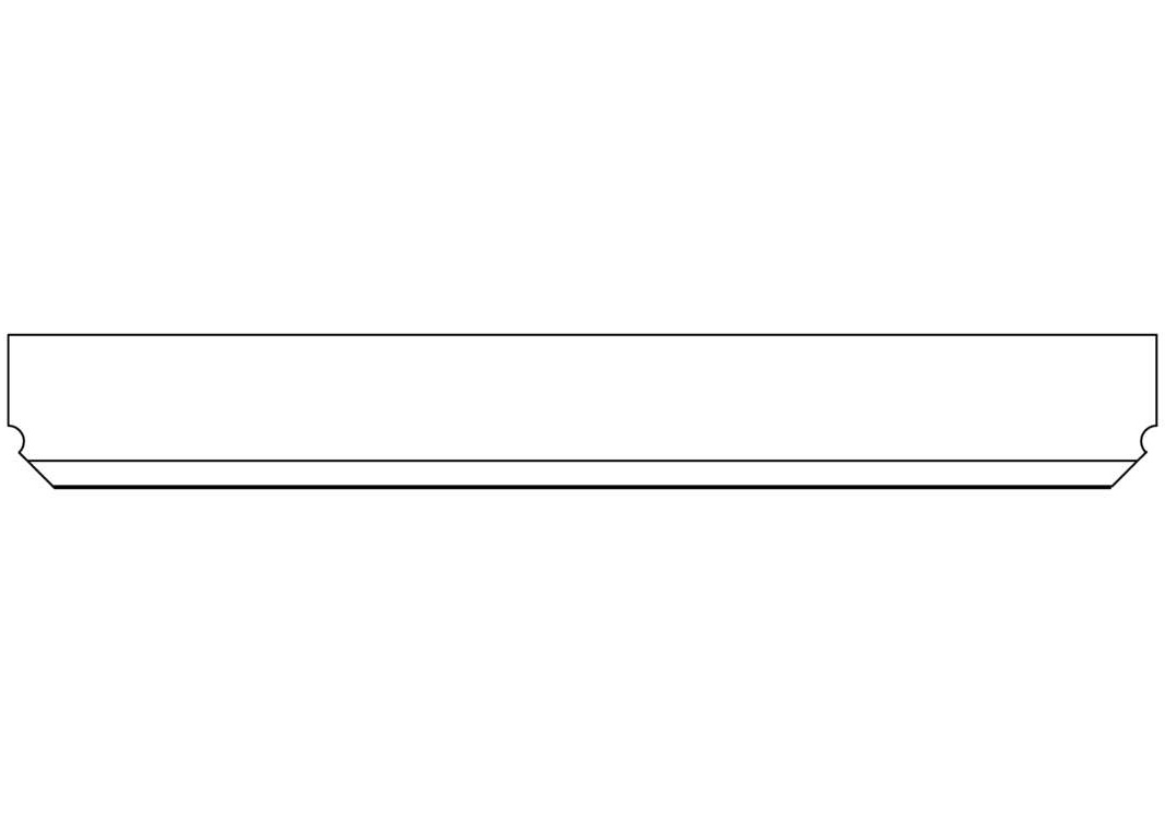 117.5 × 15.7 × 0.9 mm Staple Fiber Cutter Blade reference profile